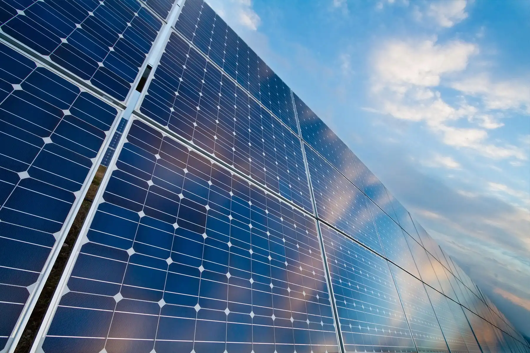 Detailaufnahme einer Solarzelle